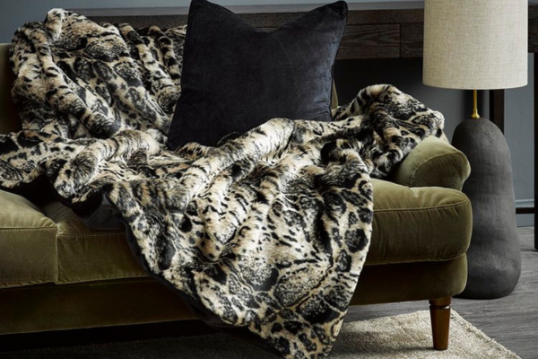 Heirloom Faux Fur Throw (African Leopard)