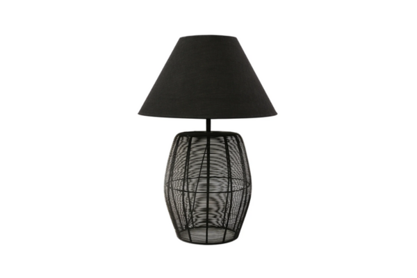 Iron Wire Basket Weave Lamp