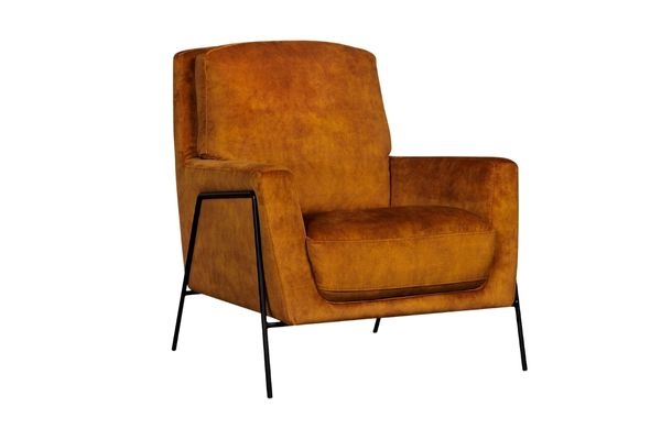 Luna Arm Chair (Gold Velvet)