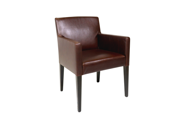 Costa Arm Chair (High Back - Dark Brown)