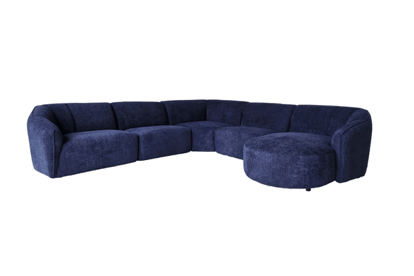 Garbo Corner Sofa (Sunglow Navy)