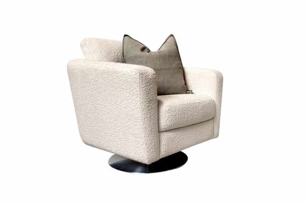 Roma Swivel Chair (Boucle Otis Ivory)