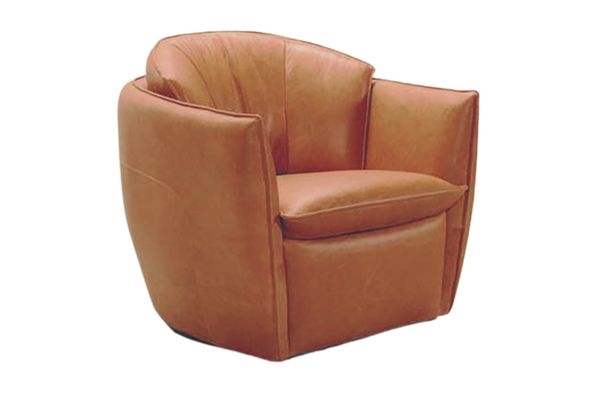 Rubic Swivel Chair (Tan Pullup)