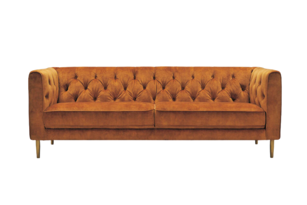 Estelle 3 Seater Sofa (Gold)